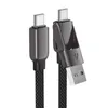 Kabel Acefast C13-05 USB-C - USB-A / USB-C 480Mb/s 3A 0.2m - czarny